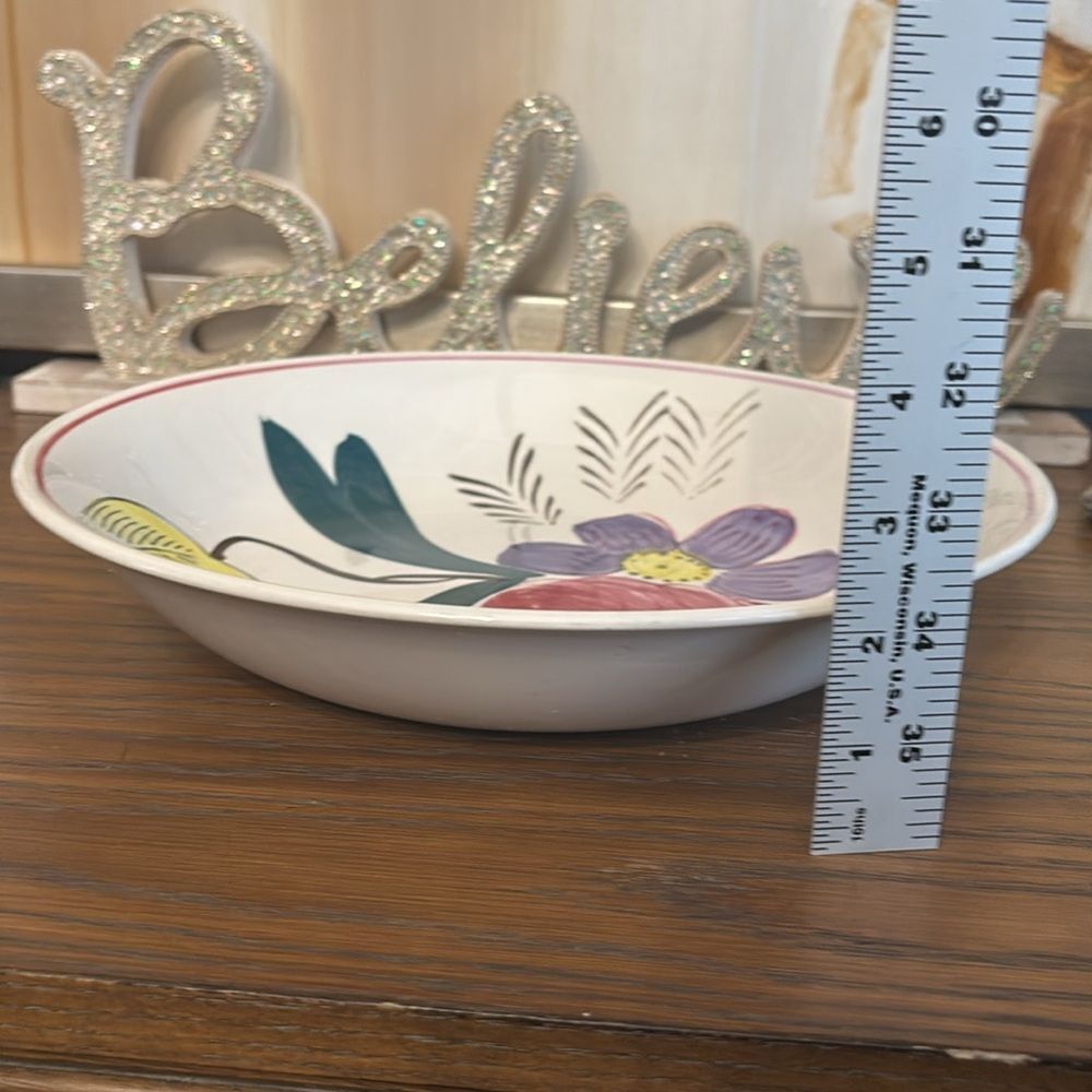 VTG Ceramic Serving Plate Nove Rose Floral Hand-Painted - Picture 6 of 7